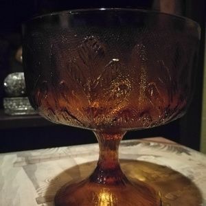 Vintage indiana glass amber